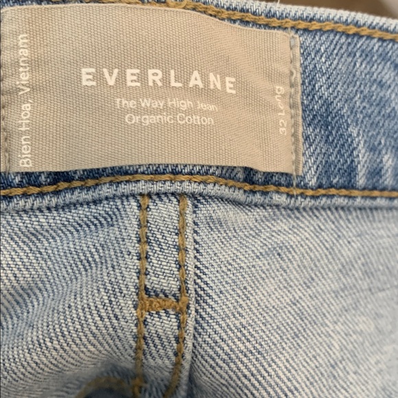 Everlane The Way High Organic Cotton Straight Leg High Waist Blue Jeans sz 33L - Picture 8 of 8